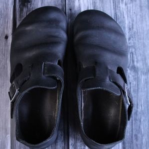 Black Leather London Birkenstocks